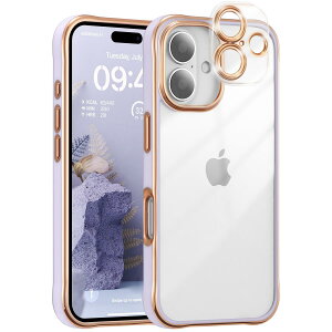 ZTOFERA for iPhone 16 Plus �P�[�X�A�N���X�^���N���A�A�N�����o�b�N�A�\�t�g���b�L�G�b�W�A���O���\�ȓd�b�����Y�A�X���������o���p�[�P�[�X for iPhone 16 Plus �p�[�v��