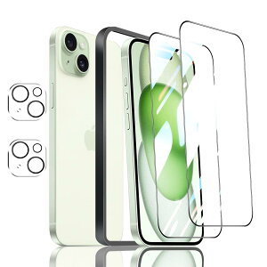 �Ή� iPhone 15 Plus �t�B���� �K�C�h�g�t�� �y2* iPhone15 plus �K���X�t�B���� + 2* iPhone15 plus �����Y�ی�t�B���� + 1* iPhone15 plus�K�C�h�g�t�� �z�\�ʍd�x9H �A�C�t�H��15�v���X �����K���X ��p�ق�15�v