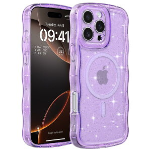 ZTOFERA for iPhone 13 Pro �P�[�X,MagSafe �Ή�,�N���A �L���L�� �J�[���[ �E�F�[�u �t���[�� �����p ���̎q�p �j�� �p,iPhone 13 Pro �p�X�}�z�P�[�X,�p�[�v��