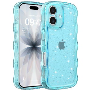 ZTOFERA for iPhone 16 Plus �P�[�X,�������̎q�j�� �p�N���A�O���b�^�[�J�[���[�E�F�[�u�t���[��,iPhone 16 Plus�p���킢���X�}�z�P�[�X,�u���[