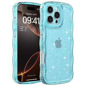 ZTOFERA for iPhone 16 Pro Max �P�[�X,�������̎q�j�� �p�N���A�O���b�^�[�J�[���[�E�F�[�u�t���[��,iPhone 16 Pro Max�p���킢���X�}�z�P�[�X,�u���[