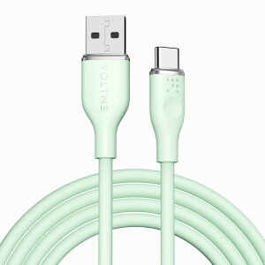 VOLTME USB Type C P[u _炩VR ܂Ȃ fh~ ^Cvc P[u }[d QuickCharge3.0Ή Xperia/Galaxy/LG/iPad Pro/MacBook ̑ Android(AhCh)  USB-C@Ή ݑΖx 