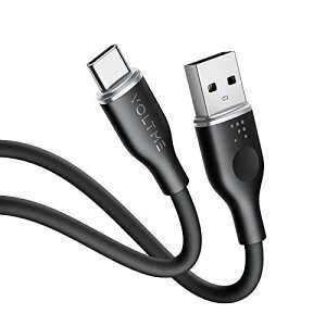 VOLTME USB Type C P[u _炩VR ܂Ȃ fh~ ^Cvc }[d QuickCharge3.0Ή Xperia/Galaxy/LG/iPad Pro/MacBook ̑ Android(AhCh)  USB-C@Ή ݑΖx USB-A & USB-C
