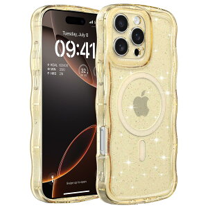 ZTOFERA for iPhone 16 Pro �P�[�X,MagSafe �Ή�,�N���A �L���L�� �J�[���[ �E�F�[�u �t���[�� �����p ���̎q�p �j�� �p,iPhone 16 Pro �p�X�}�z�P�[�X,�C�G���[