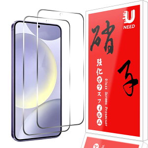 �y2���Z�b�g�zUNEED galaxy s24 �t�B���� �\��t���ȒP �M�����N�V�[s24 �t�B���� �C�A�[��/�P�[�X�Ɗ����� galaxy s24 �p�� �K���X�t�B���� �d�x9H/��U�h�~/�w��h�~