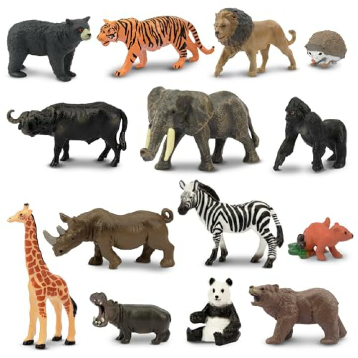 楽天市場】TOYMANY ミニ動物フィギュア 14PCSミニ野生動物フィギュア  