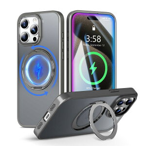 MINIKA ��Phone15Pro Max �P�[�X Magsafe �Ή� 360�x��] �X�^���h�t�� ���@�\ �X�}�z�P�[�X iPhone 15 Pro Max �p �P�[�X �ČRMIL�K�i �ϏՌ� ���ϖh�~ �w��h�~ �}�O�Z�[�t �����O �}�O�l�b�g���� ���C�� ��