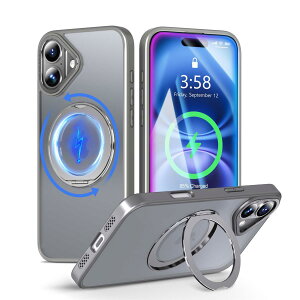 MINIKA iPhone 16 �p �P�[�X Magsafe �Ή� 360�x��] �X�^���h�t�� ���@�\ �X�}�z�P�[�X ��Phone16 �P�[�X �ČRMIL�K�i �ϏՌ� ���ϖh�~ �w��h�~ �}�O�Z�[�t �����O �}�O�l�b�g���� ���C�� ���X�[�d ��