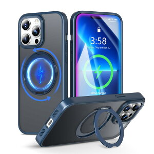 MINIKA iPhone13 Pro �p �P�[�X Magsafe �Ή� 360�x��] �X�^���h�t�� ���@�\ �X�}�z�P�[�X ��Phone 13 Pro �P�[�X �ČRMIL�K�i �ϏՌ� ���ϖh�~ �w��h�~ �}�O�Z�[�t �����O �}�O�l�b�g���� ���C�� ���X�[