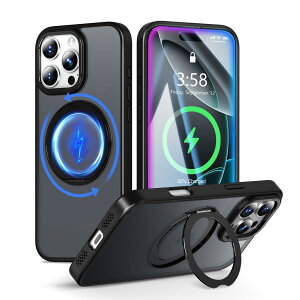 MINIKA ��Phone 16ProMax �P�[�X Magsafe �Ή� 360�x��] �X�^���h�t�� ���@�\ �X�}�z�P�[�X iPhone 16 Pro Max �p �P�[�X �ČRMIL�K�i �ϏՌ� ���ϖh�~ �w��h�~ �}�O�Z�[�t �����O �}�O�l�b�g���� ���C�� ��