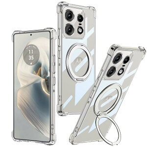 Motorola Moto Edge 50 pro �p�P�[�X �N���A �P�[�X Motorola Moto Edge 50s pro �p�P�[�X ���c���� �V�F�� ���傤���� �X�^���h�@�\ �p�x���� moto edge 50 pro �p �J�o�[ ���� �����O�}�O�l�b�g���� 360° ���ׂ�