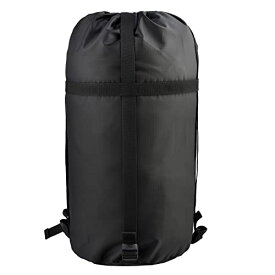 Azarxis コンプレッションバッグ 寝袋 スタッフバッグ 軽量 収納袋 圧縮バッグ コンプレッションサック ハイキング キャンプ 旅行 登山 アウトドア (ブラック, XL)