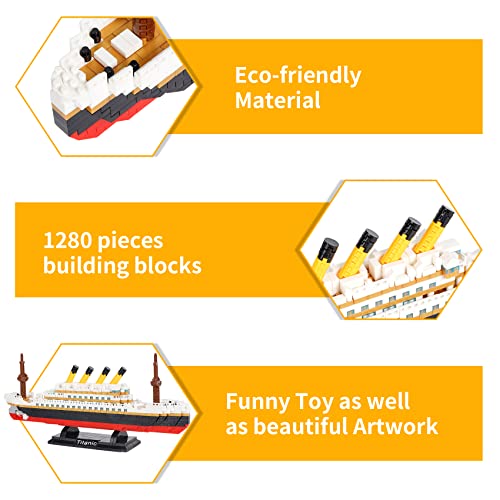 楽天市場】LULUFUN タイタニック ブロック おもちゃ 積み木 マイクロ型