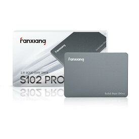 fanxiang S102 Pro 2TB SSD SATA III 6Gb/s 2.5インチ SSD 内蔵ソリッド ステート ドライブ、最大 560MB/s の読み取り速度、アルミニウム シェル、ラップトップおよび PC デスクトップと互換性あり (ブラック)
