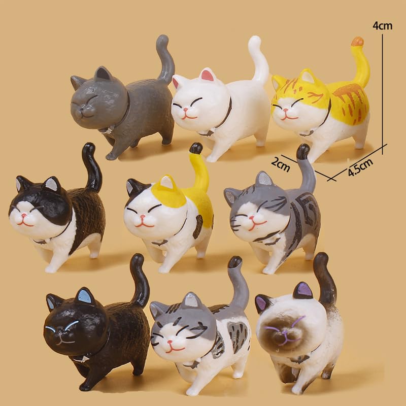 楽天市場】【AAGWW】働物フィギュア 猫 フィギュア 子猫玩具セット