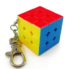 FAVNIC キーホルダー マジックキューブ かわいい おしゃれ 3x3x3 キーチェーン 魔方 立体パズル ​ キューブ Magic Cube キーチェーン (クラシック ロゴ無し)