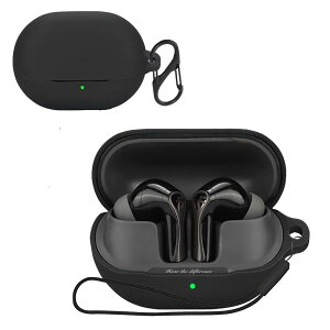 For SOUNDPEATS(�T�E���h�s�[�c) Air5 Pro Plus / Air5 Pro �p �P�[�X �J�o�[�yHNWEIWEI�z �i�J���r�i�t��+�X�g���b�v�t�� �j �֗� �J���r�i�t ���s �y�ʏ��^ �����[�d�\ �i�u���b�N�j