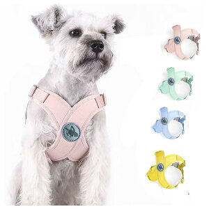 Fapayeep 犬 ハーネス - X型 犬用胴輪 引っ張り防止 首輪 超小型犬 子犬 中型犬 2-17.5KG ソフト かわいい 簡単着脱 りーど 引っ張り防止 軽量 簡単着脱 気管に優しい (ピンク, M)