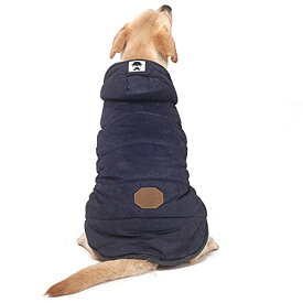 ZUNEA ペット 犬服 ジャケット パーカー フード付き 防寒 暖かい 綿 かわいい フリース コート 秋冬 おしゃれ ドッグウェア 小型犬 洋服 (9XL, ブルー)