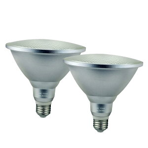 PAR38 LED 電球 ビーム 電球 COB形 E26口金 消費電力15W 150w相当 LED ビームランプ 屋外 防滴 防水 ビームライト ビーム角38° 電球色 2700K PSE認証済み 高輝度タイプ LED 屋外看板照明 (電球色 2個入り銀