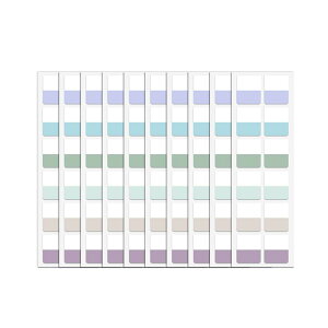 Mikankawa インデックス 付箋シール ポストイット フィルム 書ける 剥がれる 強粘着 6色120枚 文房具 見出し カタログ メモ コメント ノート (濃色-Middle)