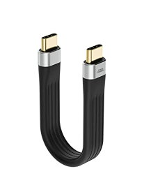 CableCreation 短いUSB C to USB C 3.1 Gen 2ケーブル,電力転送可 60W 3A快速充電ケーブル 4Kビデオ出力付き10Gbps データ転送,MacBook Pro, Galaxy S20, SSD, iPad PromiPhone 15、iPhone15Pro Max等に適用, 0.12M/ブラック