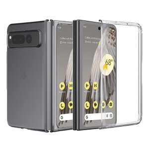 For Google Pixel Fold ケース グーグル ピクセル Fold カバー 【larfbulroc】クリスタルクリア 透明 PC素材 傷つきにくくし スリムフルボディ保護ケース Google Pixel Fold 対応