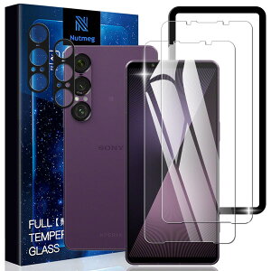 Nutmeg�y2+2���Z�b�g�zXperia 1 VII �K���X�t�B���� + Xperia 1 VII �����Y�t�B�����y�K�C�h�g�t���z�G�N�X�y���A1 VII SO-51F �ی�t�B���� �����K���X ���{�����Ɏq�̗p �����ߗ� �ϏՌ� �C�A�h�~ �d�x9