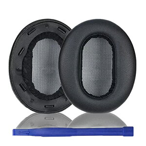 Adhiper MDR-1AM2イヤーパッド交換用ヘッドフォンパッド イヤーパッド イヤークッション イヤーマフ Sony MDR-1AM2ヘッドセットに対応ヘッドフォンパッド (black/プロテインレザー)