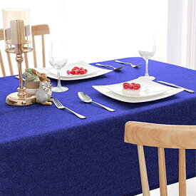 Khootiウォッシャブルポリジュートテーブルクロス/カバー耐熱ダイニングテーブルキッチンテーブル用カバーを配置コーヒーセンターテーブル、120 x 150 cm （カラー-ロイヤルブルー）