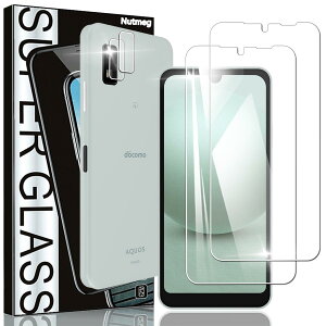 Nutmeg�y2���{2���z�w��F�ؑΉ� AQUOS Wish3/AQUOS Wish2/AQUOS Wish �p�� �K���X�t�B���� 2�� + AQUOS Wish3 �p�� �J�����t�B���� 2���y���{���Ɏq�f�ސ��z(SHG06 A104SH SH-M20 SH-51C A204SH SH-53D A302SH) �p�� �t�B��