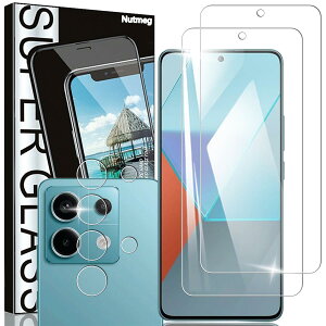 Nutmeg�y2���{2���zRedmi Note 13 Pro 5G �p�� �K���X�t�B���� 2�� + Redmi Note 13 Pro 5G �p�� �J�����t�B���� 2���y���{���Ɏq�f�ސ��zRedmi Note 13 Pro 5G �p�� �t�B���� �ی�t�B���� �����K���X �Ռ��z�� �w