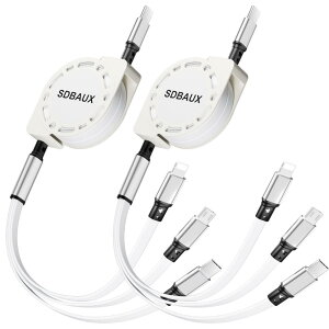 [dP[u 3in1 莮 }`[dP[u 1m [dR[h USB C to 3 in 1 ϋv CgjOP[u ^CvC }CN 3䓯[d Phone iOS Android Type C MicroeΉ[2{Zbg]