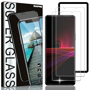 Nutmeg�y�K�C�h�g�t�� 2���Z�b�g�zXperia 1 III �K���X�t�B�����y���{���Ɏq�f�ސ��z�G�N�X�y���A 1 III �t�B���� Xperia 1 III 5G SO-51B SOG03 �ی�t�B���� �����K���X �d�x9H �����ߗ� ������ �C�A�Ȃ� 