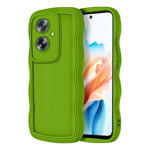 HeeNia OPPO A79 5G 対応 ケース カバー シリコン質感 CPH2557 A303OP 耐衝撃 落下防止 取付簡単 カメラ保護 レンズ保護 高級携帯電話ケース OPPO A79 5G 用 (グリーン)