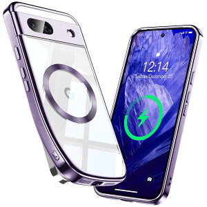 �y��������ECD�����O�EMagsafe�Ή��zNIANGUO Google Pixel 8a �p �P�[�X �N���A �X�g���b�v�z�[���t�� �t�B�b�g�� ���΂݂Ȃ� �J�����ی� �\�t�g ���C�� ���X�[�d�Ή� �}�O�l�b�g���� �ϏՌ� �ϋv�� 