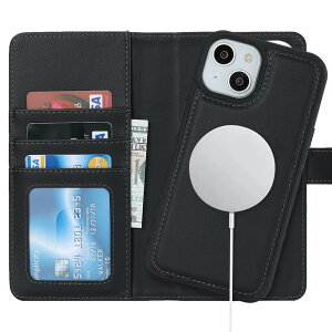 Havaya iPhone15 P[X Magsafe Ή iPhone 15 P[X 蒠^ }OZ[t ϏՌ y2in1z J[h[ C X[dΉ tFCNU[i6.1C`Ήj -ubN