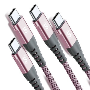 USB Type C �P�[�u���y2m/2�{�Z�b�g�z PD�Ή� 65W�}���[�d Sweguard USB-C to USB-C �P�[�u�� �^�C�vc �[�d iPhone 17/16/15 Pro Max,iPad Pro/Air/mini6,MacBook,Samsung Galaxy S25/S24/S23/S22/S21,Sony,Xiaomi,Pixel��Type-c�@��Ή�(�s
