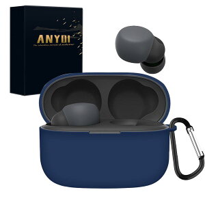 ANYOI Sony LinkBuds S WF-LS900N�p �P�[�X �V���R���f�� �[�d�Ή� �h�� �h�o �ϏՌ� �����h�~ �J���r�i�t�� �����h�~ WF-LS900N �P�[�X �j�����p ���[ �P�[�X Linkbuds S WF-LS900N �ی�P�[�X (�u���[)