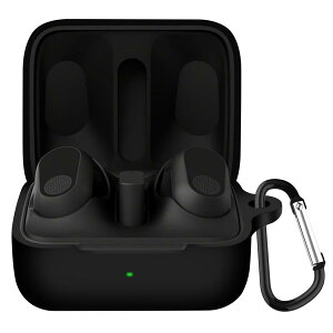 ANYOI �Ή� Sony wf-g700n �P�[�X ���ɔ� �t��V���R���f�� LED�� �ϏՌ� �h�� �h�o �y�ʃf�U�C�� ���C�� ���X�[�d�Ή� ���h�~ �����h�~ �V���v���X���� �J���r�i�t��(�u���b�N)
