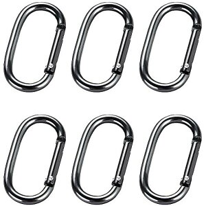 カラビナ 小型 Oリング 6個セット カラビナロック スプリングカラビナ 落下防止 小型 超軽量 耐久性 持ち運び便利 おしゃれ 多機能 登山汎用/アウトドア用/キャンプ用/旅行用 屋外スポーツ