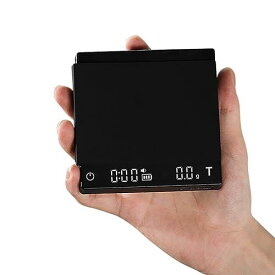 MHW-3BOMBER ミニコーヒースケール タイマー付き デジタルスケール ドリップスケール 小型 計量器 0.1g~2000g キッチン スケール USB充電式 電子スケール ブラック ES6029B