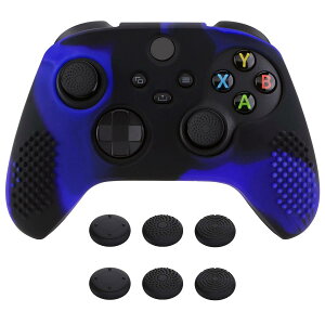 eXtremeRate PlayVital 3D Studded��Xbox Series X/S�R���g���[���[�ɑΉ��p�A���`�X���b�v�V���R�[���J�o�[�X�L���A�����e�w�O���b�v�L���b�v6�t���AXbox Core���C�� ���X�R���g���[���Ή��p�\�t�g���o
