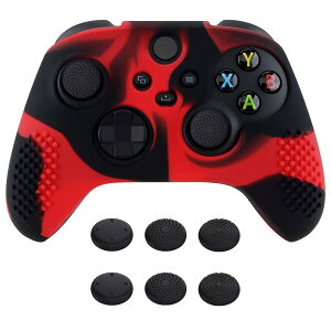 eXtremeRate PlayVital 3D Studded��Xbox Series X/S�R���g���[���[�ɑΉ��p�A���`�X���b�v�V���R�[���J�o�[�X�L���A�����e�w�O���b�v�L���b�v6�t���AXbox Core���C�� ���X�R���g���[���Ή��p�\�t�g���o