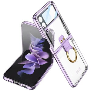 Galaxy Z Flip4 �P�[�X �N���A �����O�t�� Samsung �M�����N�V�[ Z Flip4 / docomo SC-54C / au SCG17 �p �J�o�[ ���� ������� OURJOY �X�}�z�P�[�X �ϏՌ� �d�C���b�L �A�N�Z�T���[ �y�� ���^ �X�g���b�v�z�[��