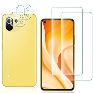 �y4������z�Ή� Xiaomi mi 11 lite 5g �p�̃K���X�t�B���� 2�� + 2�� FOR Xiaomi mi 11 lite 5g �p�̃J���� �����K���X FOR Xiaomi mi 11 lite 5g �p�̃K���X�t�B���� �t���ی�t�B���� �ϏՌ� �ɔ� �����ߗ� �C�A
