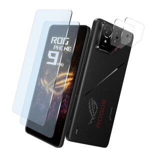 For ASUS ROG Phone 9 / Phone 9 Pro/Edition �K���X�t�B���� + Phone 9 Pro Edition�J�����t�B���� �p�̕ی�t �B���� ���͂�ی� �ڂ̔��y�� �\��t���ȒP �����z�� �C�A �h�~ ROG Phone 9 pro �p�̉t���� �� �V