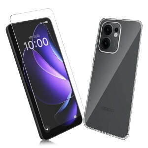�y2���Z�b�g�z1�� FOR OPPO Reno13 A �p�̃K���X�t�B���� + 1�� FOR OPPO Reno13 A �p�̕ی�J�o�[���� �ی� TPU �\�t�g �V���R���P�[�X �����K���X / �d�x9H / ������/�ی�t�B���� PCduoduo