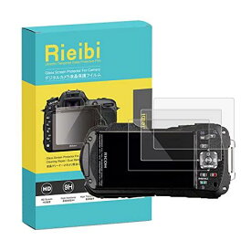 Rieibi 【3枚セット】 RICOH WG-80 保護フィルム、WG-80 液晶プロテクター WG-90強化ガラスフィルム 厚さ0.25MM 薄いタイプ 強化ガラス 表面硬度9H 耐衝撃 耐指紋（RICOH WG-90 WG-80 WG-70 WG-60 WG-50 WG-40 専用 ）