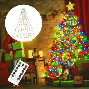 CHMKSTC LED �C���~�l�[�V�������C�g �N���X�}�X�c���[���胉�C�g 2M*8�{ 280�d�� �X�g�����O���C�g �h���[�v���C�g �t�F�A���[���C�g LED�d�� USB�� �����R������ �������[�@�\ 8��_�����[�h �^